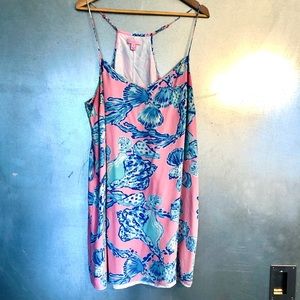 Pink and Blue Lilly Pulitzer Shift Dress Size XL
